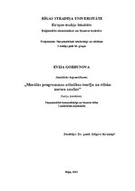 Konspekts 'Morālās programmas attīstības teoriju un ētisko normu analīze', 1.