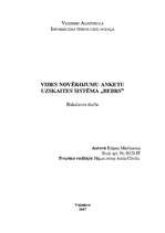 Diplomdarbs 'Vides novērojumu anketu uzskaites sistēma "Bebrs"', 1.