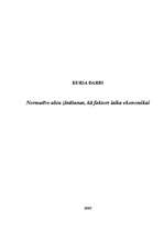 Referāts 'Normatīvo aktu zināšanas kā faktors laika ekonomikai', 1.