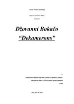 Referāts 'Džovanni Bokačo "Dekamerons"', 1.