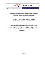 Referāts 'Autovadītāju attieksme pret CSDD televīzijas reklāmas kampaņu "Ātrums. Nāvīgi vi', 1.