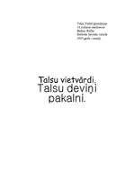 Referāts 'Talsu vietvārdi. Talsu deviņi pakalni', 1.