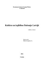 Referāts 'Kultūra un izglītība Padomju Latvijā', 1.