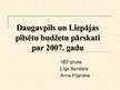 Prezentācija 'Daugavpils un Liepājas pilsētu budžetu pārskatu salīdzinājums', 1.