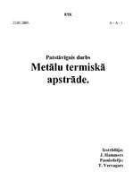 Referāts 'Metālu termiskā apstrāde', 1.