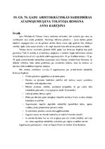 Referāts '19. gadsimta 70.gadu aristokrātiskās sabiedrības atainojums Ļeva Tolstoja romānā', 1.