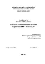 Referāts 'Efektīvas vadības sistēmas modulis uzņēmumā', 1.