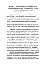 Eseja 'Kas ir filosofija', 1.