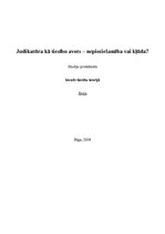 Eseja 'Judikatūra kā tiesību avots - nepieciešamība vai kļūda?', 1.