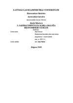 Referāts '3.Saeimas deputāta Kārļa Baloža ekonomiskie uzskati', 1.