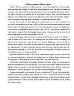 Eseja 'Different Countries, Different Cultures', 1.