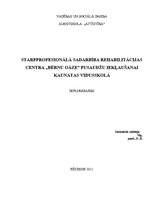 Diplomdarbs 'Starpprofesionālā sadarbība rehabilitācijas centra "Bērnu oāze" pusaudžu iekļauš', 1.