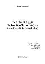 Referāts 'Helicerāti (Chelicerata) un zirnekļveidīgie (Arachnida)', 1.