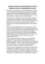 Eseja 'Jaunās koronavīrusa izraisītās slimības Covid-19 izplatības ietekme uz uzņēmējda', 1.