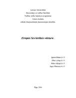 Konspekts 'Eiropas Savienības vēsture', 1.