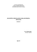 Referāts 'Kognitīvās disonanses loma konflikta situācijā', 1.