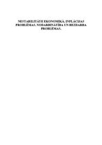 Konspekts 'Nestabilitāte ekonomikā. Inflācijas problēmas. Nodarbinātība un bezdarba problēm', 1.