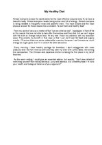 Eseja 'My Healthy Diet', 1.