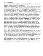 Eseja 'How to Find Happiness', 1.