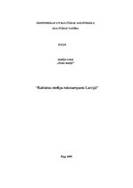 Konspekts 'Kultūras mediju raksturojums Latvijā', 1.