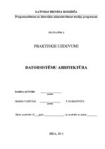 Paraugs 'Uzdevumu piemēri datoru arhitektūrā', 1.