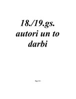Referāts '18.-19.gadsimta daiļliteratūras autori un to darbi', 1.