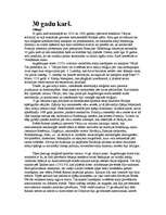 Konspekts 'Trīsdesmit gadu karš', 1.