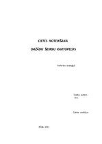 Referāts 'Cietes noteikšana dažādu šķirņu kartupeļos', 1.