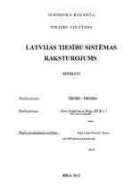 Referāts 'Latvijas tiesību sistēmas raksturojums', 1.