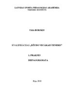Prakses atskaite 'Kvalifikācijas "Džudo vecākais treneris" prakse', 1.