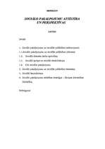 Referāts 'Sociālo pakalpojumu attīstība un perspektīvas', 1.