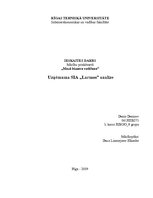 Referāts 'Uzņēmuma SIA "Larmos" darbības analīze', 1.