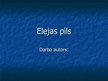 Prezentācija 'Elejas pils', 1.