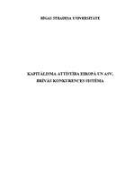 Konspekts 'Kapitālisma attīstība Eiropā un ASV. Brīvās konkurences sistēma', 1.