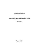 Referāts 'Piesārņojums Baltijas jūrā', 1.