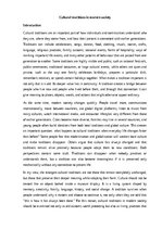 Eseja 'Cultural traditions in modern society', 1.