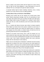 Eseja 'Cultural traditions in modern society', 6.