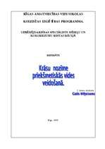 Referāts 'Krāsu nozīme priekšmetiskās vides veidošanā', 1.