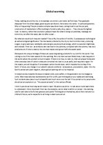 Eseja 'Global Warming', 1.