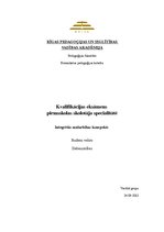 Konspekts 'Kvalifikācijas eksāmens pirmsskolā', 1.