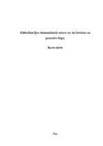 Referāts 'Globalizācijas ekonomiskais saturs un tās ietekme uz pasaules tirgu', 1.