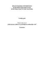 Eseja 'Mārketinga komunikācijas un sabiedrisko attiecību instrumentu pielietojuma atšķi', 1.