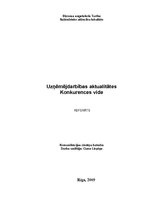 Referāts 'Uzņēmējdarbības aktualitātes. Konkurences vide', 1.