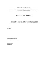 Diplomdarbs 'Efektīva neatkarīgā audita modelis', 1.