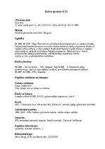 Konspekts 'Dzīves apraksts (CV)', 2.