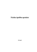 Referāts 'Fizisko īpašību raksturojums', 1.