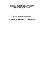 Biznesa plāns 'Plāns kredīta saņemšana', 1.