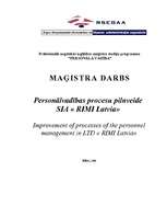 Diplomdarbs 'Personālvadības procesu pilnveide uzņēmumā', 1.