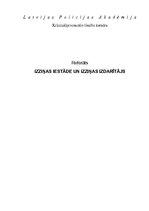 Referāts 'Izziņas iestāde un izziņas izdarītājs', 1.