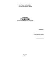 Referāts 'Fraktāļi', 1.